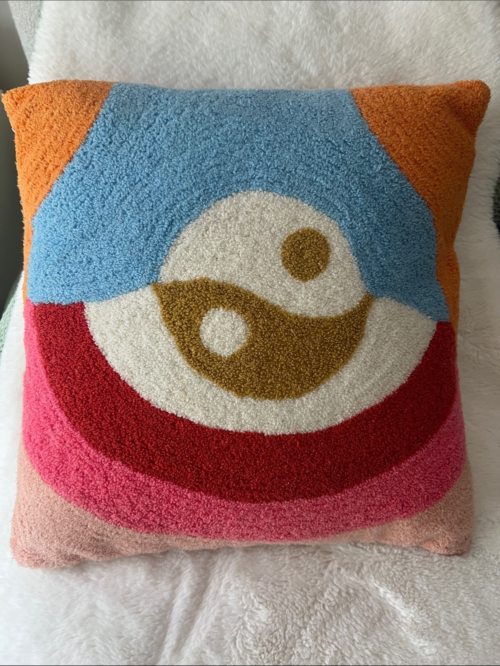 Urban Outfitters Multicolor Yin Yang Throw Pillow